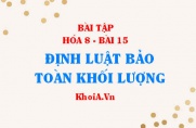 Bài tập Định luật bảo toàn khối lượng: Giải bài 1, 2, 3 trang 54 SGK Hóa 8 bài 15